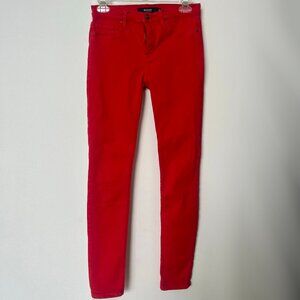 Bright Red "Nico" Skinny Low Rise Jeans